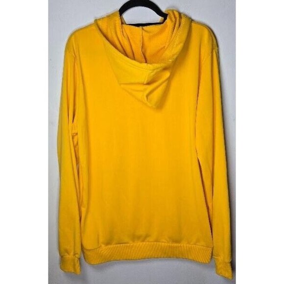 Mens Hoodie Time Is Money Graphic Shein Long Sleeve Pullover Style Yellow Large - Picture 2 of 11